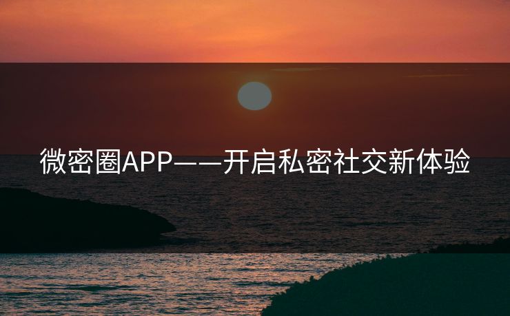 微密圈APP——开启私密社交新体验